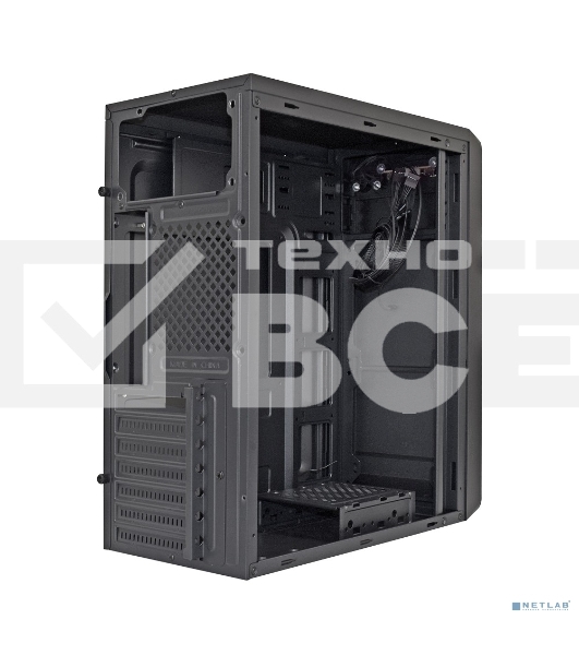Компьютерный корпус Miditower ExeGate XP-332 Black, ATX, <XP350, Black,120mm>, 2*USB, Audio