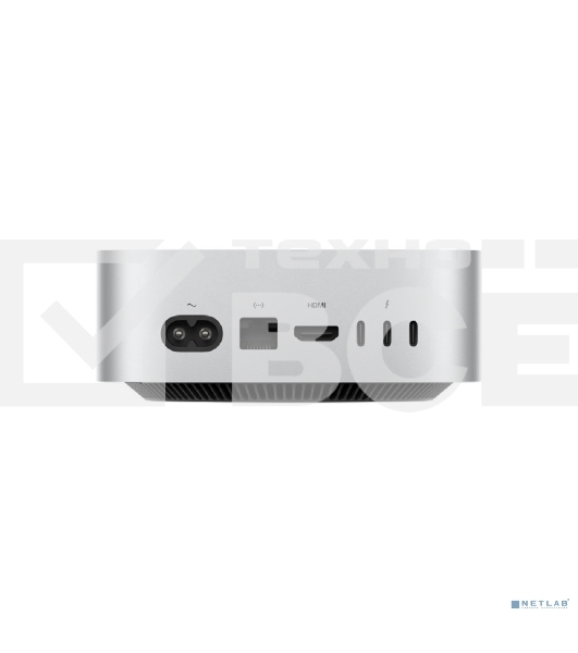 Компьютер Apple Mac mini A3238 M4 10 core (4.41) 16Gb SSD256Gb 10 core GPU macOS GbitEth WiFi BT серебристый (MU9D3J/A)