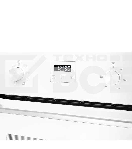 Встраиваемый духовой шкаф Monsher MOE 6183 W 60 см, 8 режимов, High-Tech, 70 л, гидролизная очистка, белый