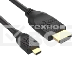 Кабель HDMI-19M --MicroHDMI-19M ver 2.0 1m VCOM <CG587-1M>, фото2
