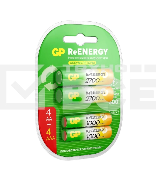 Аккумулятор GP 270AAHC АА+100AAAHC AAA NiMH 2650mAh (4шт)