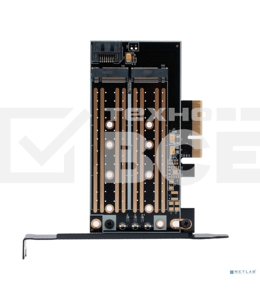 Адаптер Gembird для двух SSD M.2 (NVMe+SATA) в разъем PCI-e MF-PCIE-NVME-SATA, коробка
