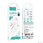 Кабель USB2.0 Hoco AM/Lightning, 2.4А, X120, 1м, белый, коробка, фото4