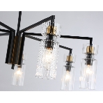 Люстра Ambrella light LH56115/7 BK/BS/CL черный/латунь/прозрачный E14*7 max 40W D705*350, фото4