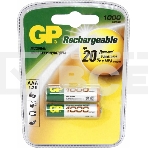 Аккумулятор GP 100AAAHC (-CR2/-UC2PET-G/BC2PET-G) AAA 1000mAh (2 шт. в уп-ке), фото 1