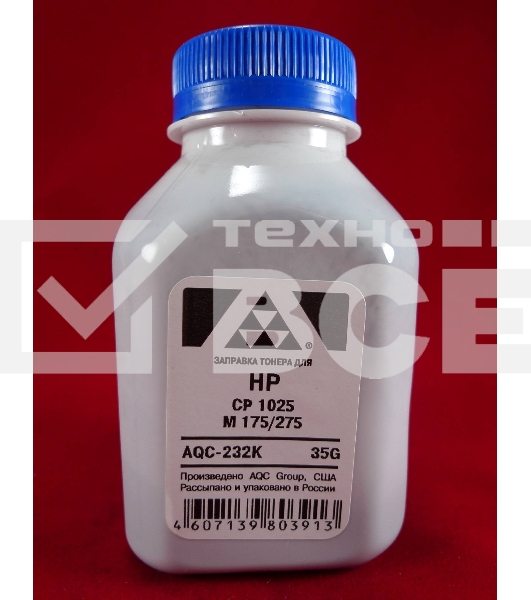 Тонер HP CP 1025/M 175/275 черный, (фл.35г.) AQC фас. Россия