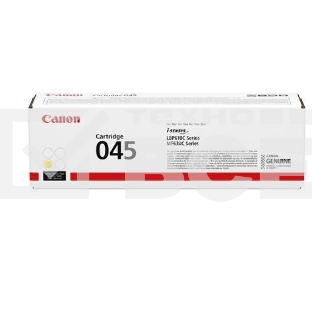 Картридж лазерный Canon 045Y желтый, 1300 стр., для i-SENSYS MF631/633/635, LBP611