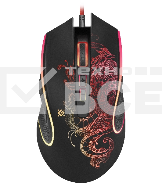 Мышь проводная Defender Venom GM-640L черный, 3200 dpi, USB, кнопки - 8