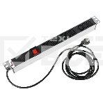 Аксессуар ЦМО Блок розеток Rem-16 с выкл., 9 IEC 60320 C13, 16A, алюм., 19