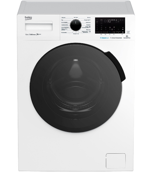 Стиральная машина Beko WSPE7H616W белый, загрузка фронтальная 7,5 кг, 1200 об/мин., класс: А