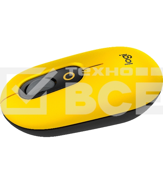 Мышь беспроводная Logitech POP Mouse желтый, 4000 dpi, Bluetooth, кнопки - 4