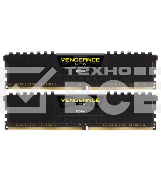 Оперативная память Corsair Vengeance LPX, DDR4, 32GB (2x16GB), 3200MHz, CL16, DIMM, с радиаторами, черный