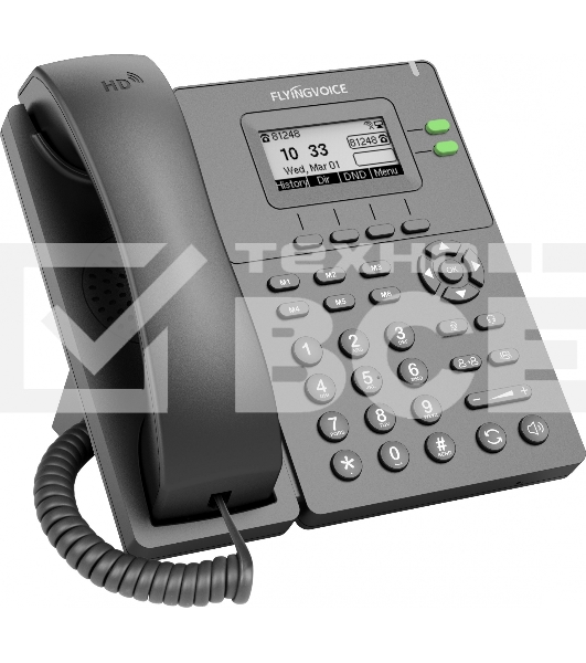 Телефон IP Flyingvoice P20G серый (упак.:1шт)