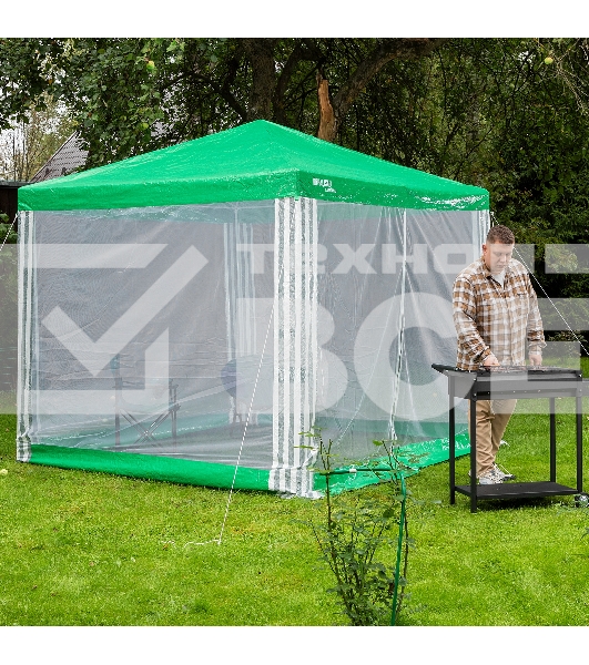 Тент садовый с москитной сеткой, 250х250/240 см, Camping  Palisad