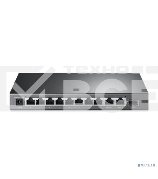 Коммутатор TP-Link 8-port 10/100Mbps Unmanaged PoE switch, 2 Gb RJ45 + 1 Gb SFP uplinks, PoE budget up to 124W