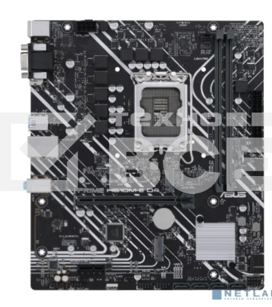 Материнская плата ASUS PRIME H610M-E D4-CSM, LGA 1700, Intel H610, 2xDDR4, 4xSATA, 2xM.2 PCIe 3.0 (x2, x4), 1xPCIe 4.0 x16, 1xPCIe x1, 1xHDMI, 1xDP, 1xVGA, 2xUSB-A 2.0, 2xUSB-A 3.2 Gen 1, 1x 1Gb LAN, 3x3.5 мм, 7.1, mATX