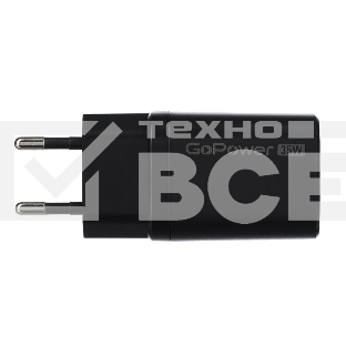 Зарядное устройство GOPOWER 1USB+1TYPE-C 35W QC3.0 00-00028403 черный