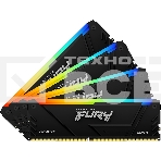 Оперативная память Kingston Fury Beast, DDR4, 32GB (4x8GB), 3600MHz, CL17, с радиаторами, RGB, черный, фото6