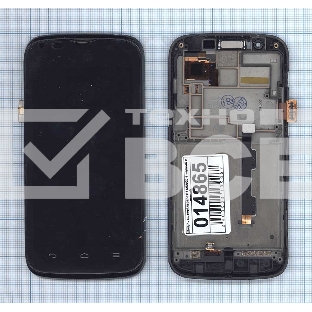 Дисплей для Huawei Ascend P1 LTE черный с рамкой