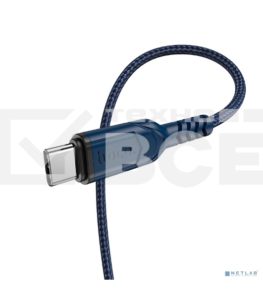 Кабель USB Type-C/ HOCO HC-44944 X59/ 1m/ 2.4A/ Нейлон/ Blue