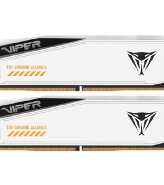 Оперативная память Patriot Viper Elite 5 TUF Gaming, DDR5, 32Gb (2x16 GB), 6000 MHz, CL36, DIMM, радиатор, RGB, белый