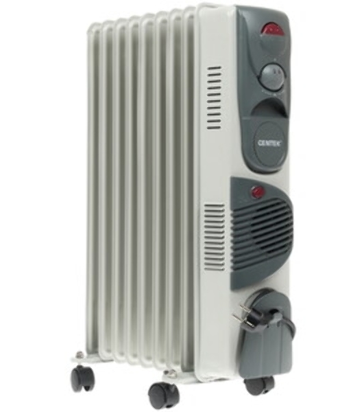Обогреватель масляный Centek CT-6203-9 (9 секций) белый, 2400 Вт, 20 м2, 3 режима, термостат