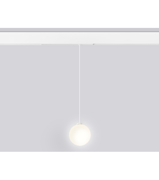Управляемый светодиодный светильник для шинопровода Magnetic Ambrella light GL1441 WH/FR белый/белый матовый IP20 10W 3000K-6400K 220V 120° D120 H1500 (Без ПДУ)