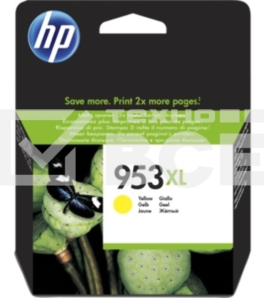 Картридж струйный HP 953XL F6U18AE желтый для HP OJP 8710/8715/8720/8730/8210/8725 (1600стр.)