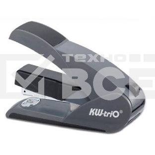Степлер настольный Kw-Trio 5012GR/DGR Lever-Tech (NO.5012) 24/6 24/8 26/6 23/6 23/8 23/10 (60листов) снижение усилия черный/серый 100скоб металл/пластик