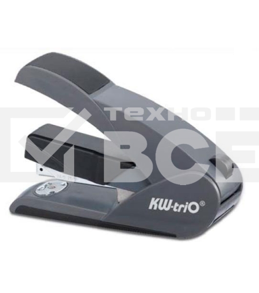 Степлер настольный Kw-Trio 5012GR/DGR Lever-Tech (NO.5012) 24/6 24/8 26/6 23/6 23/8 23/10 (60листов) снижение усилия черный/серый 100скоб металл/пластик