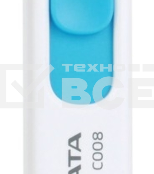 Флешка USB ADATA C008 (AC008-32G-RWE), 32Gb, USB 2.0, R/W 15/5, белый / синий