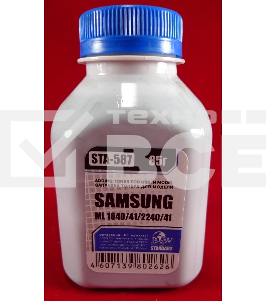 Тонер SAMSUNG ML-1640/41/1910/15/2240/41/SCX 4600/23 (фл, 85г) B&W Standart фас России