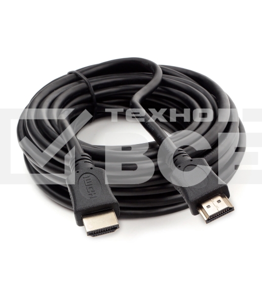 Кабель HDMI Cablexpert CC-HDMI4L-7.5M, 7.5м, v2.0, 19M/19M, серия Light, черный, позол.разъемы, экран, пакет