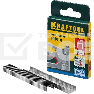 Скобы для степлера KRAFTOOL 18 мм тонкие тип 53, 1000 шт