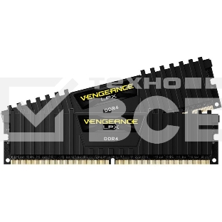 Оперативная память Corsair Vengeance LPX, DDR4, 32GB (2x16GB), 3200MHz, CL16, DIMM, с радиаторами, черный