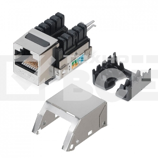 Модуль Hyperline WRLine WR-KJ-RJ45-C5E-SH-90 информ. KeystoneRJ45 1 кат.5E FTP черн.
