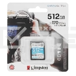 Флеш карта SD 512GB Kingston SDXC Class 10 UHS-I U3 V30 Canvas Go Plus 170MB/s, фото2