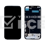 Дисплей для Apple iPhone XR в сборе с тачскрином и рамкой (AAA TFT), черный, фото3