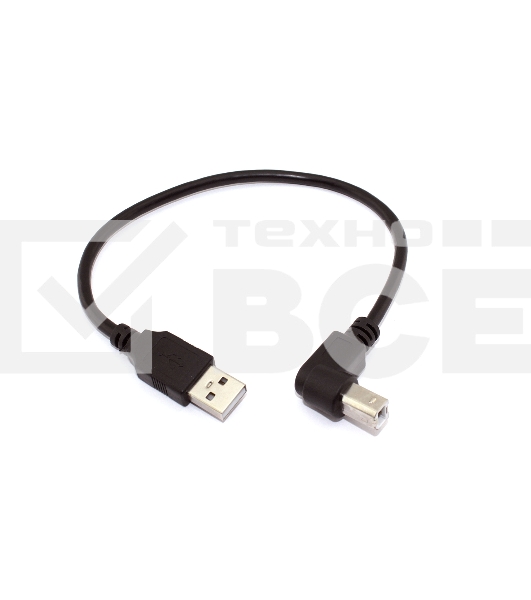Кабель USB  2.0 на  USB-B угол вверх 0,3 м