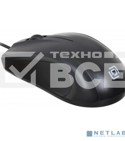 Мышь проводная Oklick 185M черный, 1200 dpi, USB, кнопки - 3