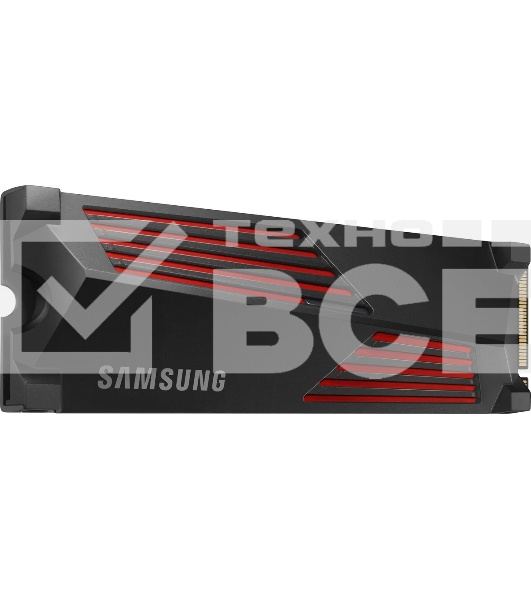 Накопитель SSD Samsung 990 PRO, 1000GB, PCIe 4.0 x4, M.2 2280, NVMe, R/W 7450/6900, с радиатором