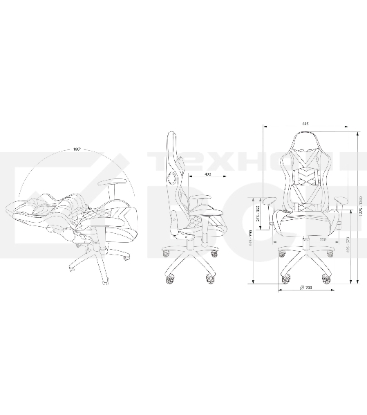 Кресло игровое Cactus CS-CHR-0099BLR черный/красный, сиденье черный/красный, эко.кожа, с подголов. крестовина металл, пластик черный