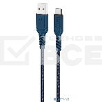 Кабель USB Type-C/ HOCO HC-44944 X59/ 1m/ 2.4A/ Нейлон/ Blue, фото3