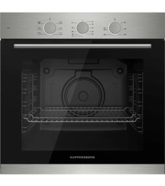 Духовой шкаф электрический Kuppersberg HF 603 BX 60 см, 80 л, High-Tech, 6 режимов, паровая очистка, черный + нерж. сталь