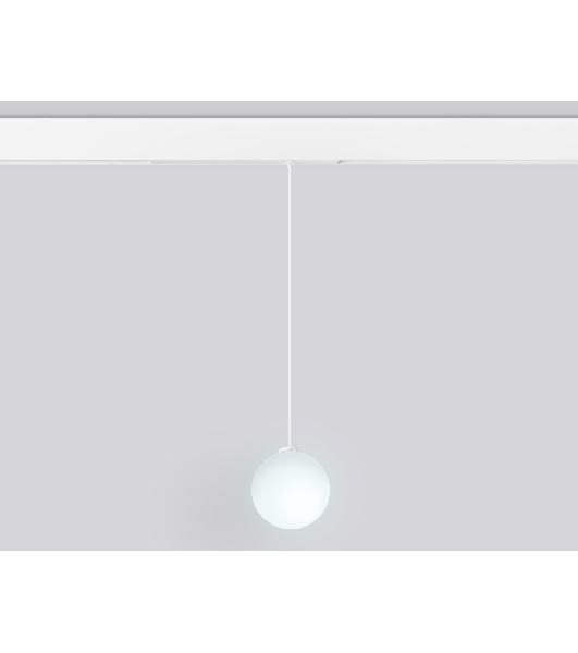 Управляемый светодиодный светильник для шинопровода Magnetic Ambrella light GL1441 WH/FR белый/белый матовый IP20 10W 3000K-6400K 220V 120° D120 H1500 (Без ПДУ)