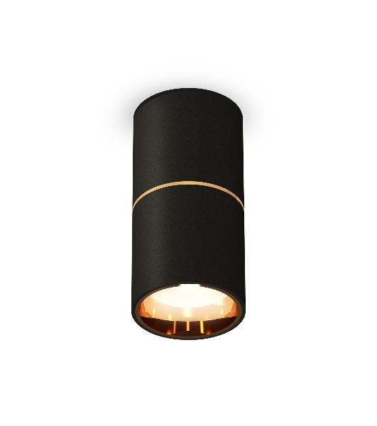 Светильник Ambrella Light XS6302082 SBK/PYG черный песок/золото желтое полированное MR16 GU5.3 (C6302, A2062, N6113)