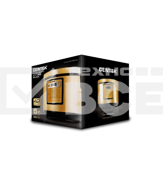 Мультиварка Centek CT-1495 black (ЗОЛОТО) 5.0л, 42 программы + Мультишеф