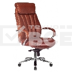Кресло руководителя Бюрократ T-9922SL светло-коричневый Leather Eichel кожа крестовина металл хром, фото 1