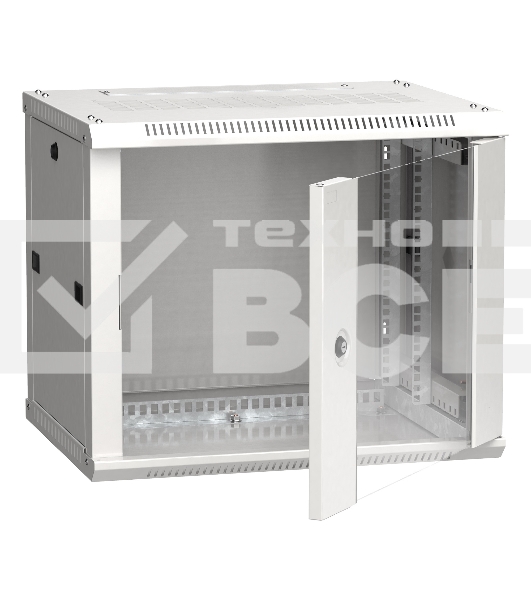 Шкаф ITK LINEA W 9U 600x450 мм дверь стекло, RAL7035