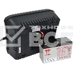 Источник бесперебойного питания Powercom Back-UPS SPIDER, Line-Interactive, LCD, AVR, 1100VA/605W, Schuko, USB, black (1452054), фото 1
